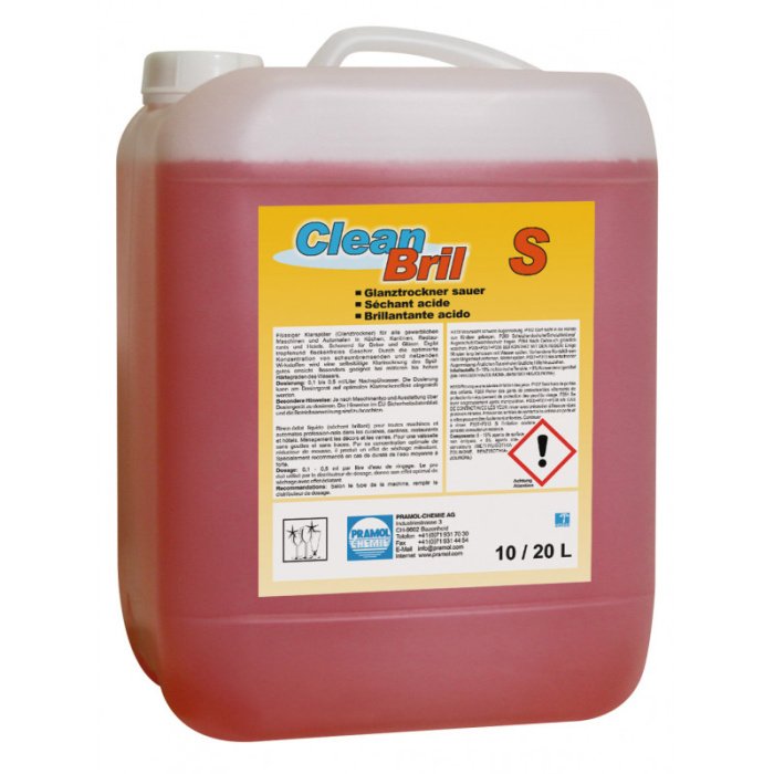 CLEANBRIL S, кислотный ополаскиватель для посудомоечных машин, Pramol